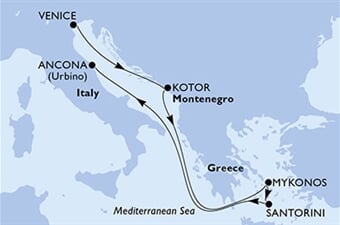 MSC Lirica - Itálie, Černá Hora, Řecko (z Benátek)