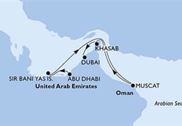 MSC Opera - Arabské emiráty, Omán (z Abú Dhabí)