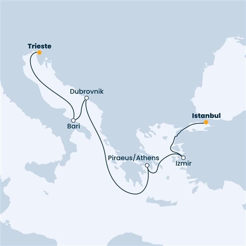 Trasa plavby CDE-IST07A09