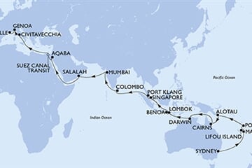 MSC Magnifica - Austrálie, Nová Kaledonie, Vanuatu, Papua Nová Guinea, Indonézie, ... (ze Sydney)