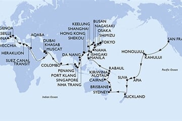 MSC Poesia - USA, Samoa, Fidži, Nový Zéland, Austrálie, ... (San Francisco)