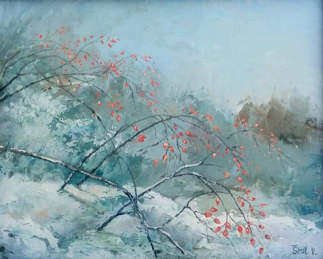 Šípkový keř v krajině