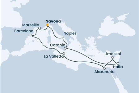 Costa Pacifica - Itálie, Izrael, Kypr, Egypt, Malta, ... (ze Savony)