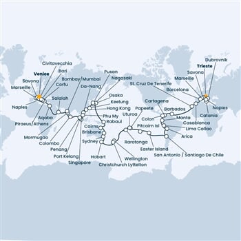 Trasa plavby CDE-TRSC6000