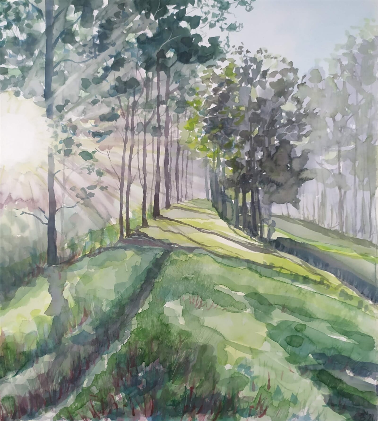 Blažena Niemcová : Bystřice, u Olše, 50 × 40 cm