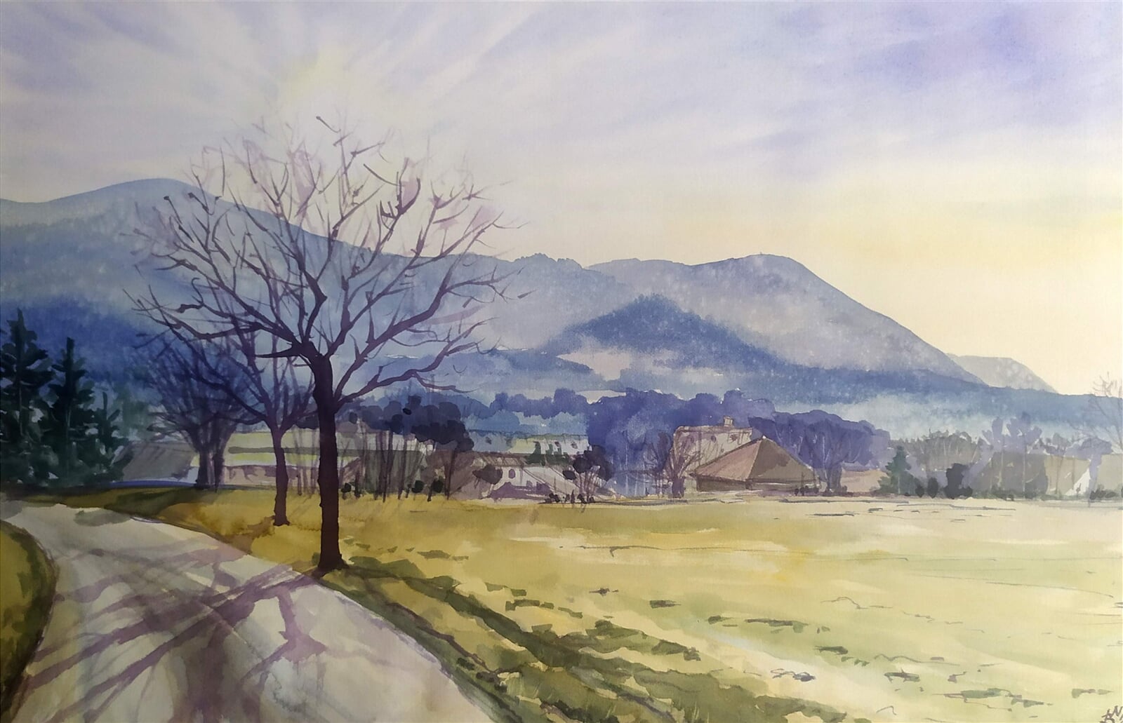Blažena Niemcová : Beskydy, 35 × 50 cm