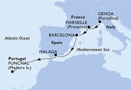 MSC Grandiosa - Itálie, Francie, Španělsko, Portugalsko (z Janova)
