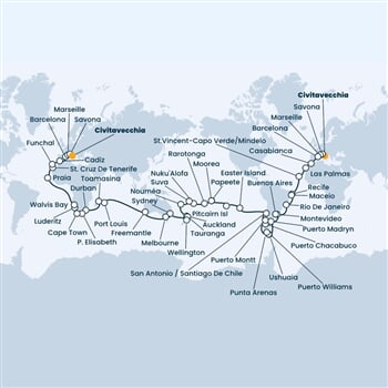 Trasa plavby CDE-CIVC2A00