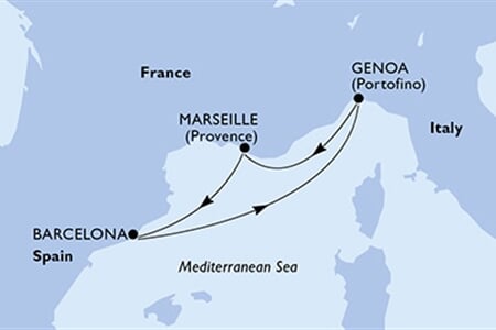 MSC Splendida - Itálie, Francie, Španělsko (z Janova)