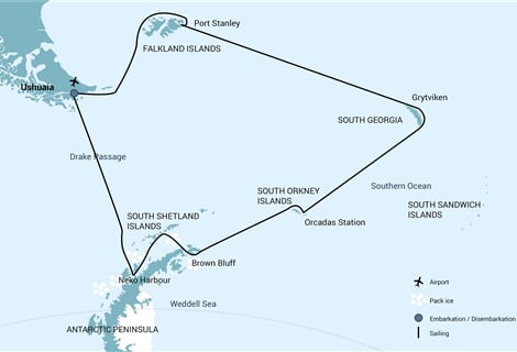 Falkland Islands – South Georgia – Antarctica (m/v Ortelius)