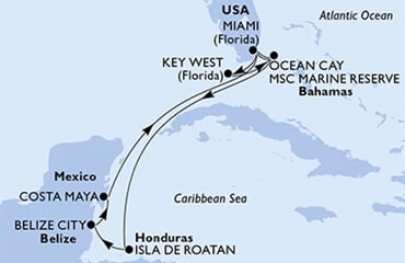 MSC Magnifica - USA, Bahamy, Honduras, Belize, Mexiko (z Miami)