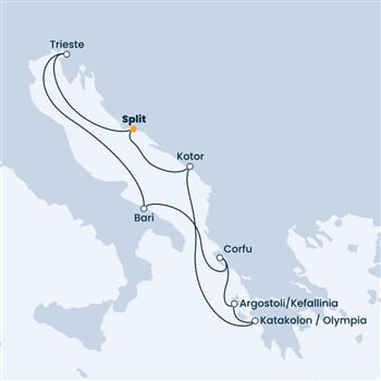 Trasa plavby CDE-SPU07A02