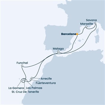 Trasa plavby CFO-BCN14A1H