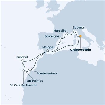 Trasa plavby CFO-CIV14A0S