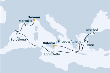 Costa Fortuna - Itálie, Turecko, Řecko, Malta, Španělsko, ... (Catania)
