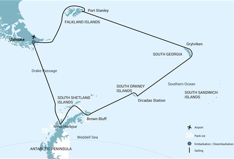 Falkland Islands - South Georgia - Antarctica (m/v Hondius)