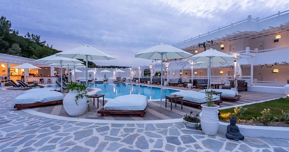 Hotel Aloe: fotografie vybavení exteriérů a interiérů ubytování.