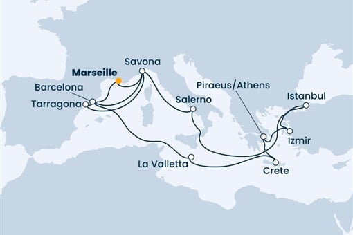 Costa Fortuna - Francie, Itálie, Španělsko, Turecko, Řecko, ... (z Marseille)