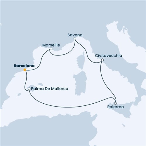 Trasa plavby CSM-BCN07A0M