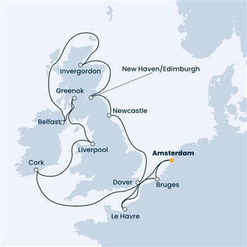 Trasa plavby CFA-AMS14036