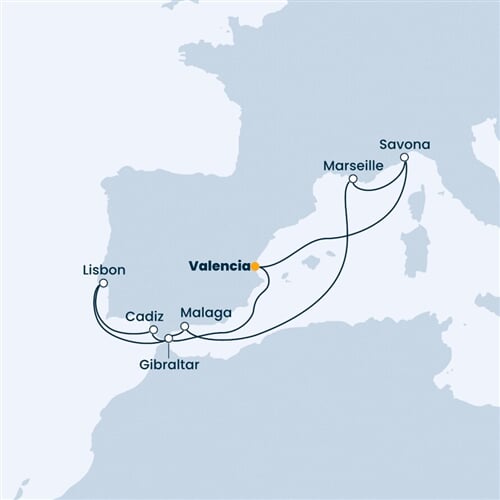 Trasa plavby CFS-VLC10A01