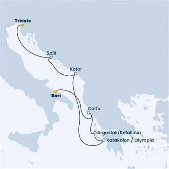 Trasa plavby CDE-TRS06116