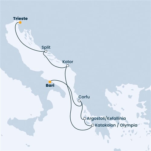 Trasa plavby CDE-TRS06116