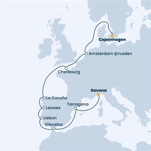 Trasa plavby CFS-CPH11A05