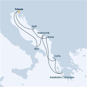 Trasa plavby CDE-TRS07A07