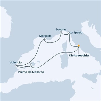 Trasa plavby CPA-CIV07A19