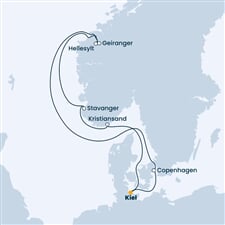 Costa Diadema - Německo, Dánsko, Norsko (z Kielu)