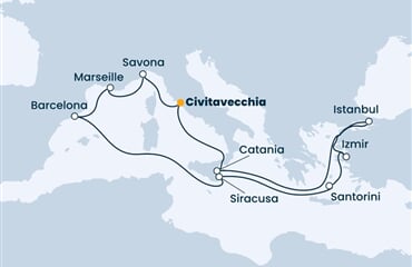 Costa Fortuna - Itálie, Turecko, Řecko, Španělsko, Francie (z Civitavecchie)