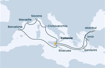 Costa Fortuna - Itálie, Turecko, Řecko, Španělsko, Francie (Catania)