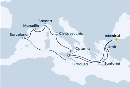 Costa Fortuna - Turecko, Řecko, Itálie, Španělsko, Francie (Istanbul)