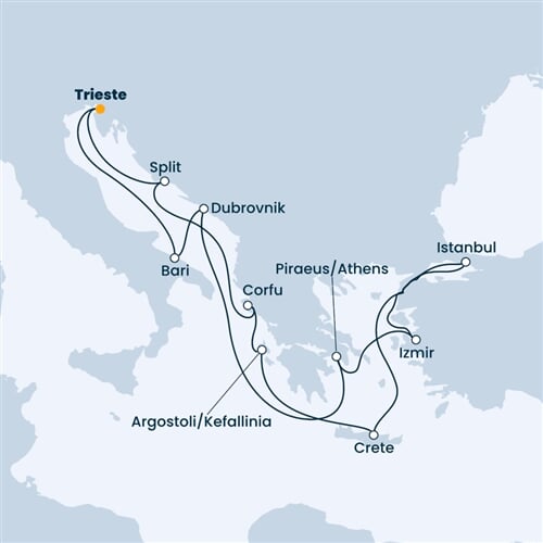 Trasa plavby CDE-TRS14A01