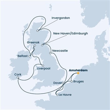 Trasa plavby CFA-AMS14037