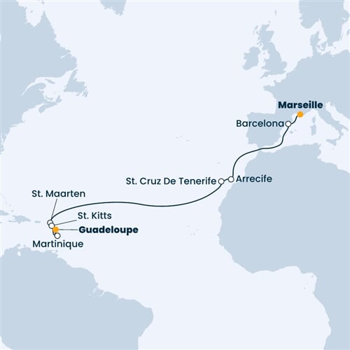 Trasa plavby CFO-MRS15022