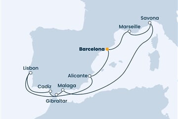 Costa Fascinosa - Španělsko, Francie, Itálie, Velká Británie, Portugalsko (z Barcelony)