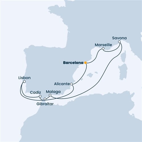 Trasa plavby CFS-BCN10A0A