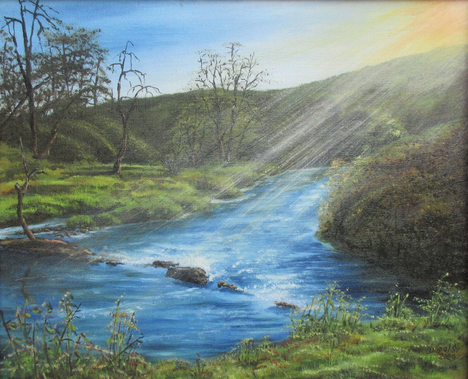 Svatopluk Drápal: Oslava u Archleba, 46 × 56 cm