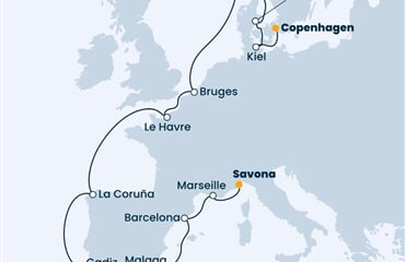 Costa Diadema - Itálie, Francie, Španělsko, Belgie, Norsko, ... (ze Savony)