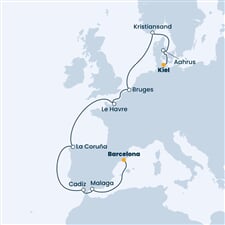 Costa Diadema - Španělsko, Francie, Belgie, Norsko, Dánsko, ... (z Barcelony)