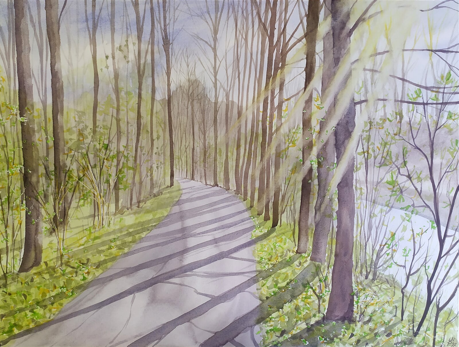 Blažena Niemcová : Jaro, 50 × 65 cm