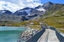 Hráz v sedle Bernina - cyklistické zájezdy do Švýcarska