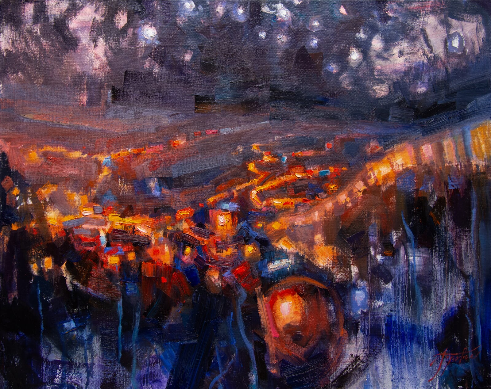 Adéla Topolová: Hvězdy nahoře i dole, 60 × 75 cm
