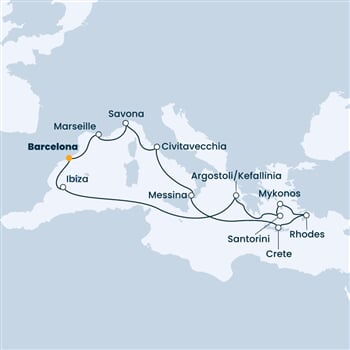 Trasa plavby CFO-BCN14A1X