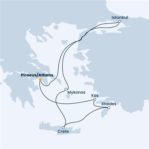Trasa plavby CFO-ATH07A05