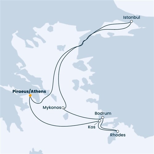Trasa plavby CFO-ATH07A07