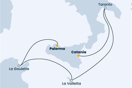 Costa Fascinosa - Itálie, Malta, Tunisko (Catania)