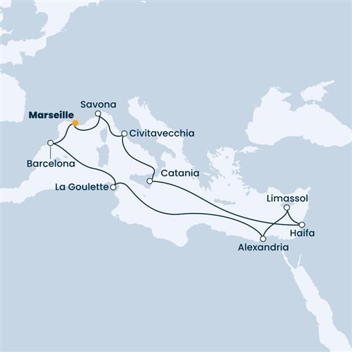 Trasa plavby CFO-MRS14A1M